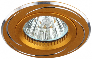 Светильник точечный встраиваемый под лампу KL34 50Вт MR16 золото/хром алюминиевый | C0043821 ЭРА (Энергия света) AL/GD 12В GU5.3 Вт хром цена, купить