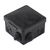 Коробка распаячная КМР-030-031 с крышкой (80х80х50) 7 мембр. вводов чёрная IP54 | plc-kmr-030-031-b EKF