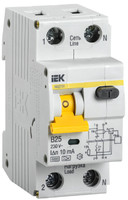 Выключатель автоматический дифференциального тока 2п (1P+N) B 25А 10мА тип A 6кА АВДТ-32 IEK MAD22-5-025-B-10 (ИЭК)