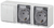 Блок две розетки+выключатель двойной 11-7404-01 IP54, 16АХ(10AX)-250В, ОУ, Эксперт, белый (5 |Б0027675 | ЭРА (Энергия света)