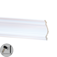 Плинтус потолочный полистирол ударопрочный Format 09002D белый 42x80x2000 мм