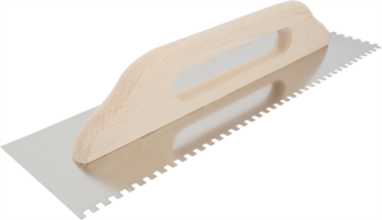 Гладилка зубчатая с деревянной ручкой Hardy нержавеющая сталь 130х480 мм 6x6
