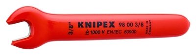 Ключ гаечный рожковый дюймовый VDE 1000В размер под 3/8дюйм L-108мм диэлектрический Knipex KN-98003_8 мм аналоги, замены
