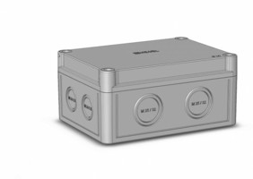 Коробка приборная КР2801-110 ПС для открытого монтажа, полистирол, светло-серый цвет HEGEL
