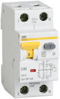 Автоматический выключатель дифференциального тока IEK АВДТ 32 C20 30 мА 20А MAD22-5-020-C-30 (ИЭК) 2п C тип A 6кА 1п+N купить в Москве по низкой цене