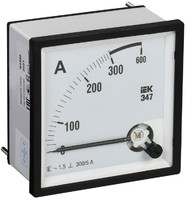 Амперметр Э47 300/5А 72х72 AC включение через трансформатор (класс точности 1.5) - IPA10-6-0300-E IEK (ИЭК)