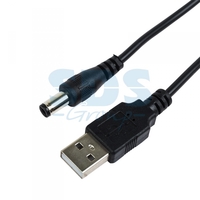 Кабель USB штекер - DC разъем питание 2,1х5,5 мм, длина 1,5 метра | 18-0231 REXANT черн купить в Москве по низкой цене