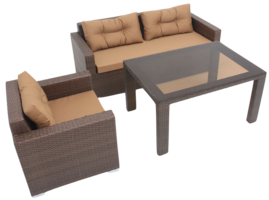 Кресло садовое Lavantera 85x77x85 см искусственный ротанг цвет коричневый