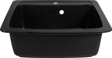 Мойка врезная Эко-М М-03 прямоугольная 60.5x51 см глубина 20 мрамор цвет чёрный металлик аналоги, замены