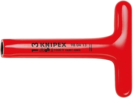 Ключ торцевой шестигранный с Т-образной рукояткой VDE 1000В размер под 19мм L-300мм диэлектрический Knipex KN-980519 мм аналоги, замены