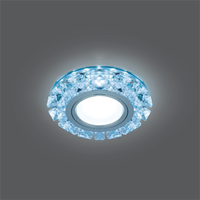 Светильник светодиодный Backlight 4100К GU5.3 кругл. кристалл/хром GAUSS BL050 LED точечный встраиваемый цена, купить