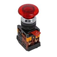 Кнопка красная AELA-22 Гриб с подсветкой 220В NO+NC - pbn-aela-1r-220 EKF PROxima купить в Москве по низкой цене