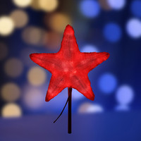 Акриловая светодиодная фигура "Звезда" 50см, 160 светодиодов, красная, | 513-452 NEON-NIGHT