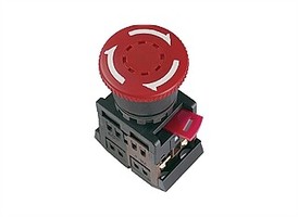Кнопка ANE-22 "Грибок"с фиксацией красный d22мм неон/230В 1з+1р | SQ0704-0019 TDM ELECTRIC