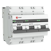 Автоматический выключатель ВА 47-100 3P 50А (D) 10kA EKF PROxima - mcb47100-3-50D-pro