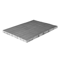 Плитка тротуарная двухслойная Braer 200х100x40 мм цвет серый