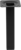 Ножка квадратная 150х25 мм сталь максимальная нагрузка 50 кг цвет черный EDSON