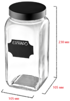 Банка для сыпучих продуктов Esprado Fresco 1600 мл стекло цвет прозрачный