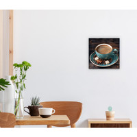 Картина на стекле 30х30 см «Чашка кофе»