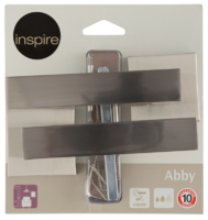 Дверные ручки Inspire Abby шлифованные без запирания алюминий 121 мм цвет никель