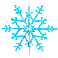 Елочная фигура "Снежинка резная 3D", 61 см, цвет синий | 502-363 NEON-NIGHT