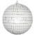 Елочный шар «Диско-шар» ø8 см пластик серебряный