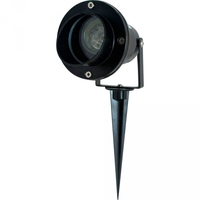 Светильник светодиодный уличный ДТУ LEDх18 с лампой GU10 IP65 круглый черный FERON 11860 Грунтовый на колышке 3736 7W 230V MR16/GU10 цена, купить