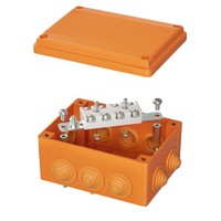 Коробка распределительная пластиковая FS с кабельными вводами и клеммниками IP55,150х110х70мм,4р, 450V,20A,10мм.кв, нерж.контакт | FSK21410 DKC (ДКС)