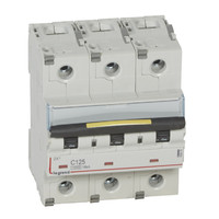 Выключатель автоматический трехполюсный DX3 10000 125А C 16кА (4,5 мод) | 409282 Legrand