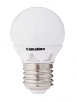 Лампа светодиодная LED3-G45/845/E27 3Вт шар 4500К бел. E27 260лм 220-240В Camelion 11376 купить в Москве по низкой цене