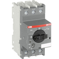 Выключатель автоматический для защиты электродвигателей MS132-2,5 100кА с регулируемой тепловой защитой 1,6A-2,5А класс теплового расцепителя 10А | 1S ABB 1SAM350000R1007