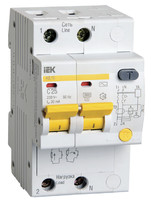 Дифференциальный автоматический выключатель IEK АД12 2Р 25А 30мА MAD10-2-025-C-030 (ИЭК)