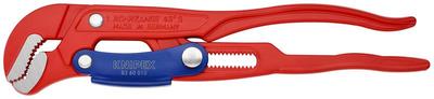 Ключ трубный 1 S-образные тонкие губки с быстрой регулировкой 42 мм (1 5/8) L-330 красный Cr-V многоэтапная закалка в масле KN-8360010 KNIPEX