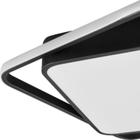 Светильник потолочный светодиодный Eurosvet Jeremy 90252/1 с пультом управления, 19 м², регулируемый белый свет, цвет черный