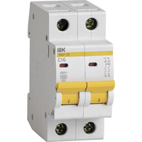Автоматический выключатель 2-полюсной IEK 16 А 400 В MVA20-2-016-C (ИЭК) MVA20-2-016-C-C аналоги, замены