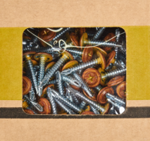 Саморезы для металла с пресс-шайбой и буром Daxmer оцинкованные 4.2x25 350 шт. цвет орех