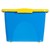 Ящик для игрушек на колесах 60x40.4x28 см 44 л пластик с крышкой цвет сине-жёлтый MARTIKA