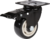 Колесо усиленное поворотное, с тормозом LHDPB75BL 75 мм, до 70 кг, цвет черный/бежевый LARVIJ