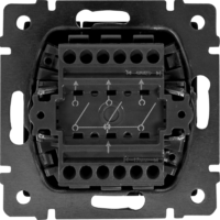 Выключатель встраиваемый Werkel 3 клавиши, цвет черный