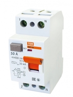Выключатель дифференциальный (УЗО) ВД1-63 2п 50А 30мА тип AC | SQ0203-0016 TDM ELECTRIC Устройство защитного отключения двухполюсное цена, купить
