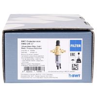Фильтр механической очистки BWT Protector Mini 1/2" c редуктором давления для холодной воды, 100 мкм