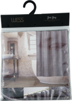 Штора для ванной Wess Grid Grey 180x200 см полиэстер цвет серый/жёлтый