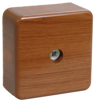 Коробка распределительная КМ41206-05 для о/п 50х50х22 мм дуб (4 клеммы 3мм2) | UKO10-050-050-020-K24 IEK (ИЭК)