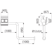Устройство временного заземления ВЛЗ 6-35кВ с Г-образным рогом, Al 35-150 мм | SEW20.3 Ensto