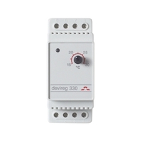 Терморегулятор электронный DEVIreg 330 для систем теплого пола (+5/+45 град), на DIN-рейку - 140F1072 шину с датчиком проводе 16А цена, купить