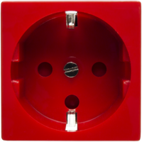 Розетка электрическая 2К+З для выделения чистого питания с замком (красный) | 200002 SPL