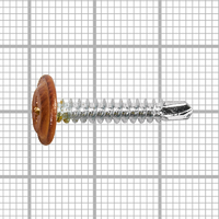 Саморезы для металла с пресс-шайбой и буром Daxmer оцинкованные 4.2x25 350 шт. цвет орех