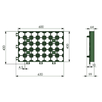 Газонная решётка 60х40 см D400 пластик цвет зелёный GIDROLICA