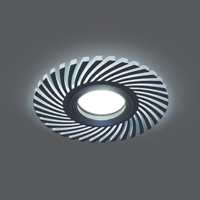 Светильник светодиодный Backlight ИВО 3Вт 4000К GU5.3 кругл/узор черн. GAUSS BL132 LED точечный 3W встраиваемый цена, купить