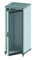 Напольный шкаф 38U Ш600хГ1000 передняя дверь стекло,задняя глухая дверь, крыша укомплектована вводом и заглушками | R5IT3861GS DKC (ДКС)